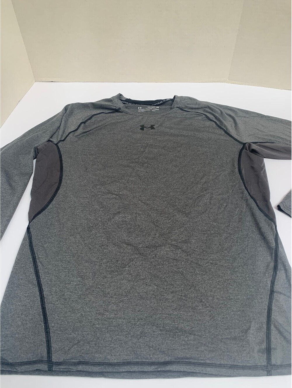 Under Armour HeatGear Compression Long Sleeve Heather Gray Mens XXL